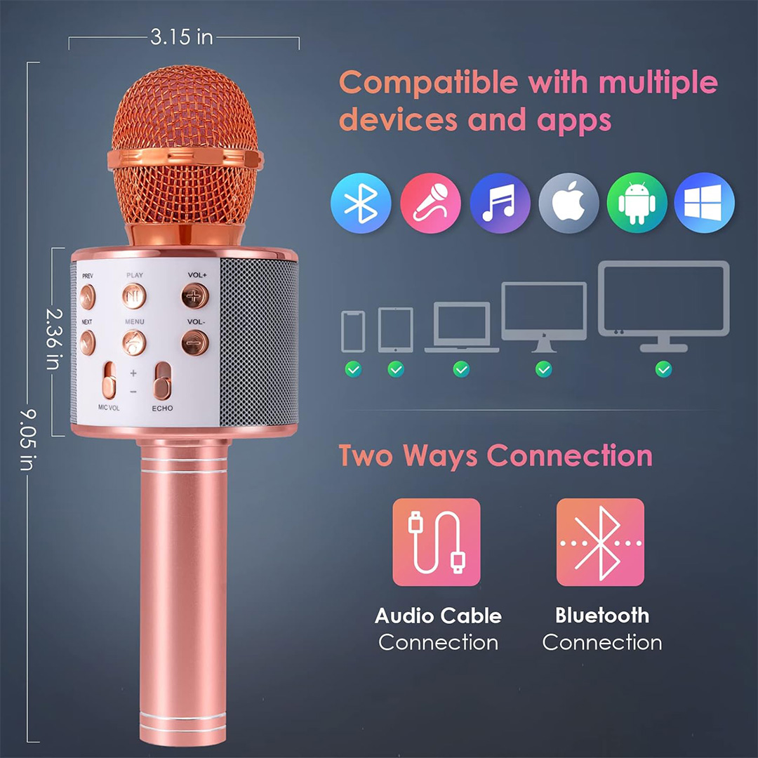  Microfono Karaoke Bluetooth / Fm / Usb 